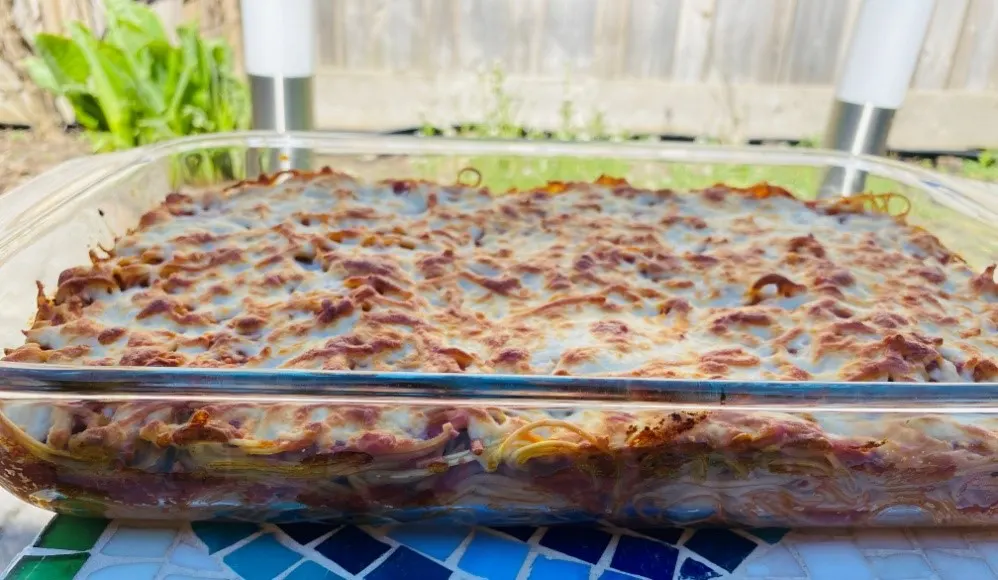 Baked Spaghetti with Tuna Chunk and Tomato Sauce recipe photo 2
