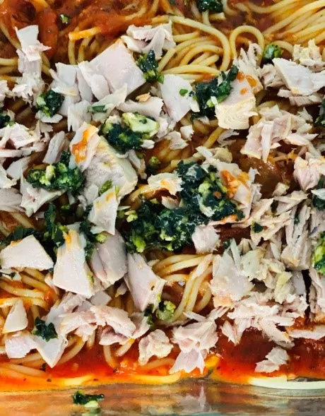 Baked Spaghetti with Tuna Chunk and Tomato Sauce recipe photo 6