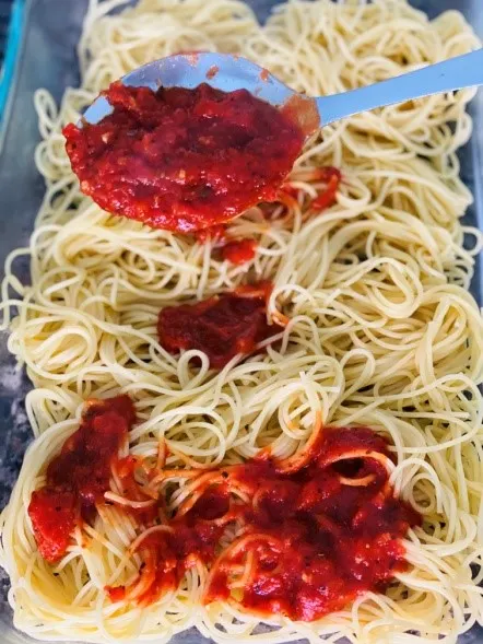 Baked Spaghetti with Tuna Chunk and Tomato Sauce recipe photo 7