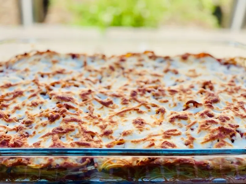 Baked Spaghetti with Tuna Chunk and Tomato Sauce recipe photo 1