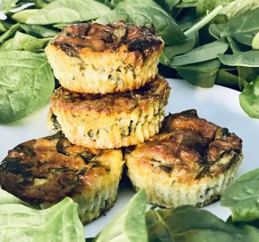 Mini spinach frittatas