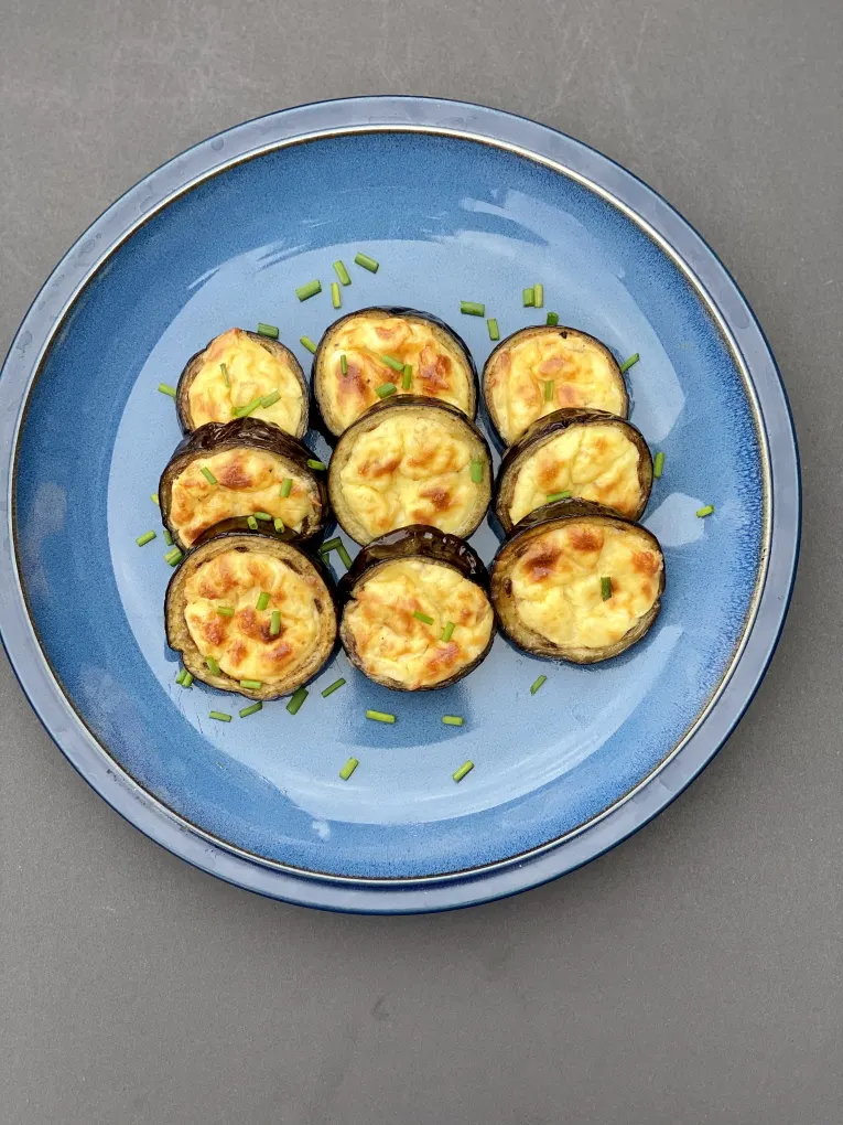 Eggplant filled with cheeses